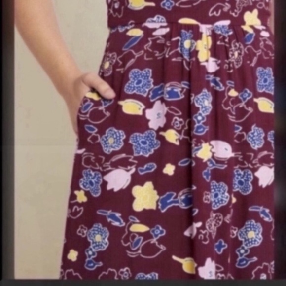 Modcloth Burgundy Retro High Low Dress - Picture 4 of 13